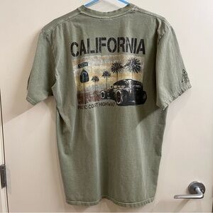 California Pacific Coast Highway PCH Crazy Shirts Hemp Dyed Tee Men's Medium